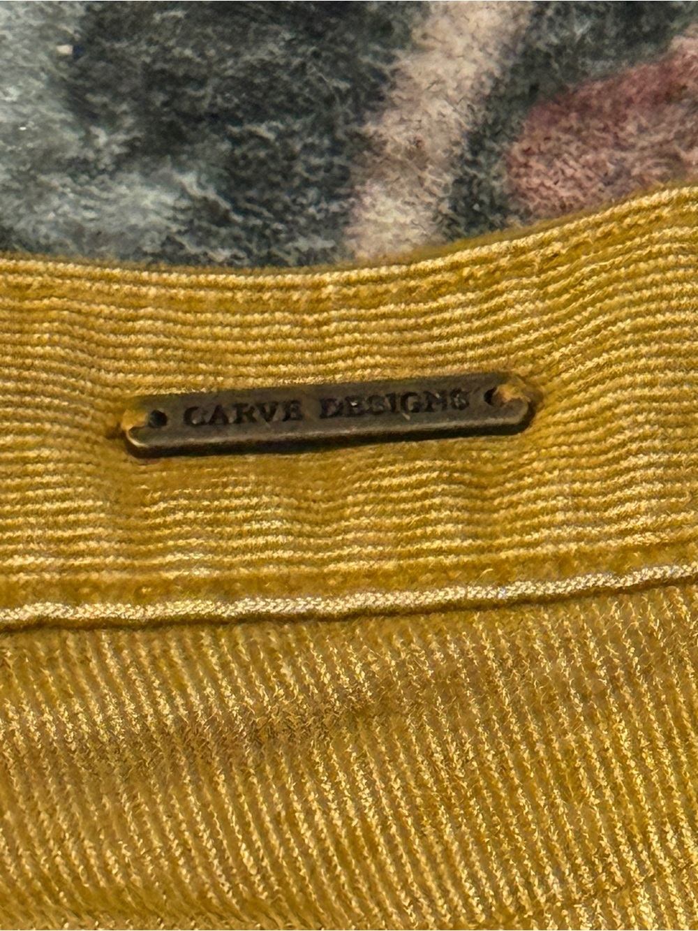 Carve Designs Mustard Corduroy Frayed-Hem Jean Shorts - Picture 4 of 5
